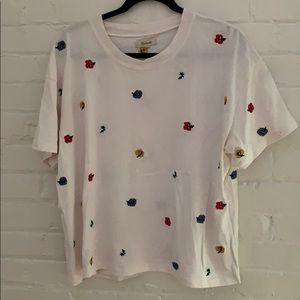 Madewell Floral Embroidered Tee